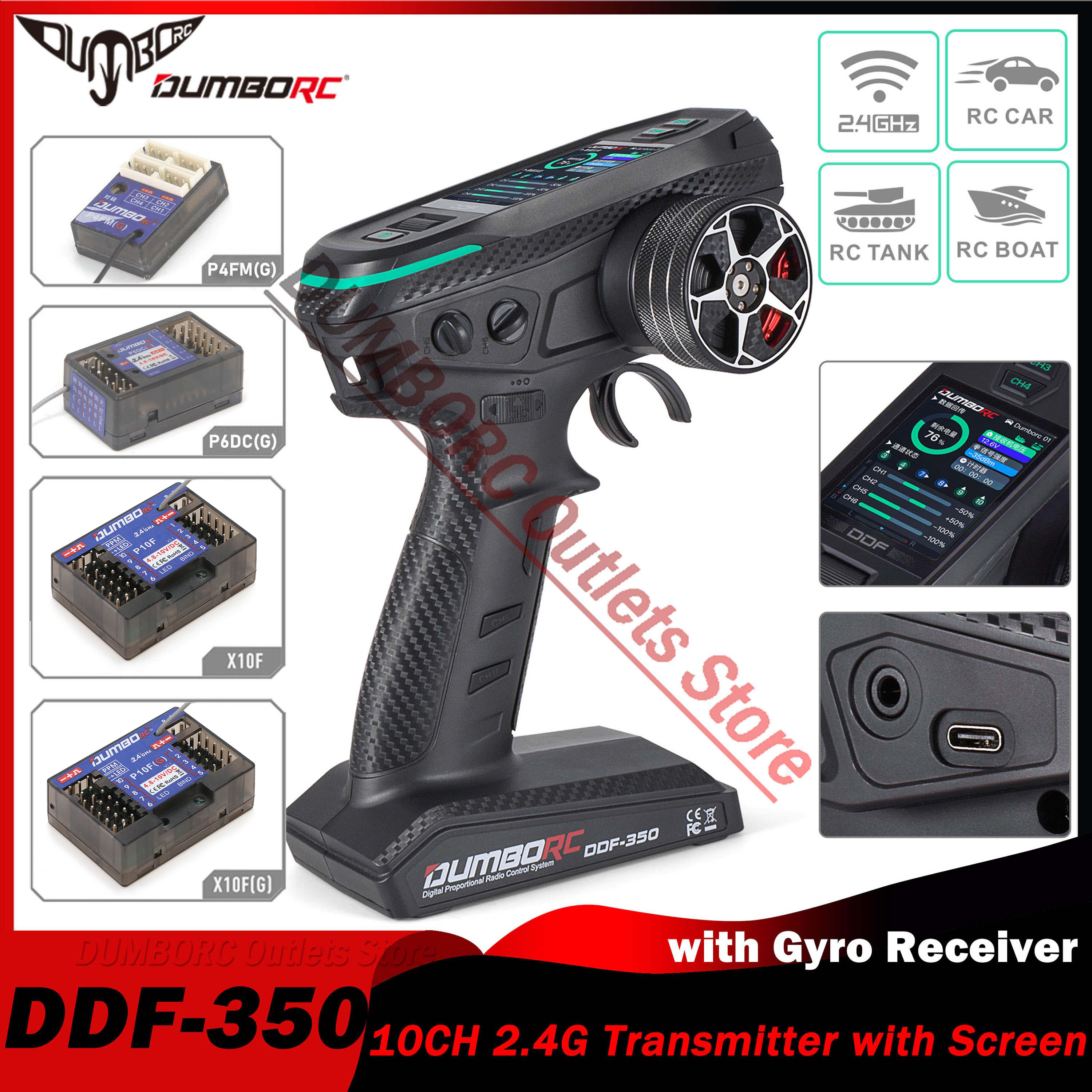 Rc Hobbies - DUMBORC DDF-350 10CH RC Remote Controller