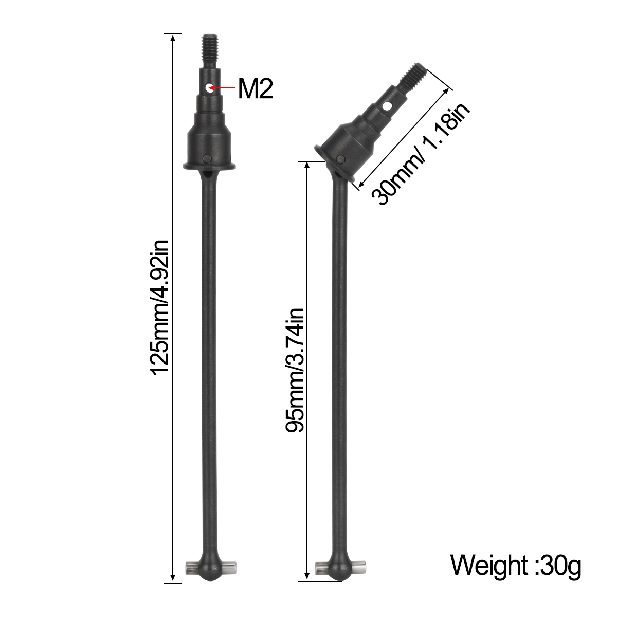 2Pcs Hard Steel Front Rear CVD - Rc Hobby Racing 리뷰 및 가격
