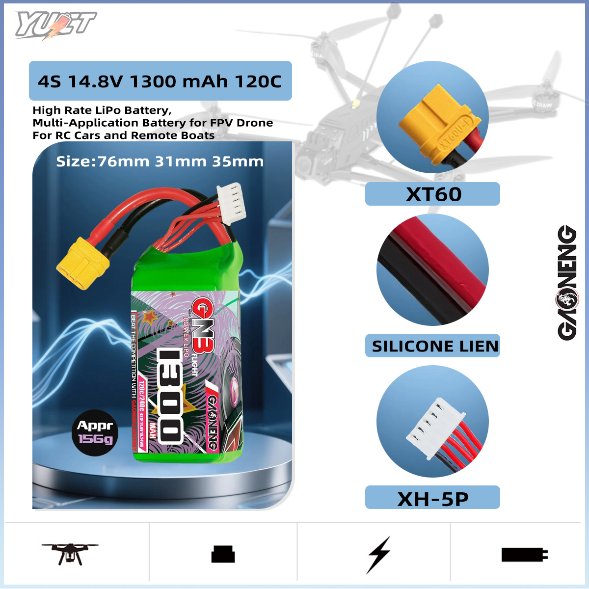 YUCT GNB 6S LiPo Battery 22.2V - Lipo Battery 4S 리뷰 및 가격