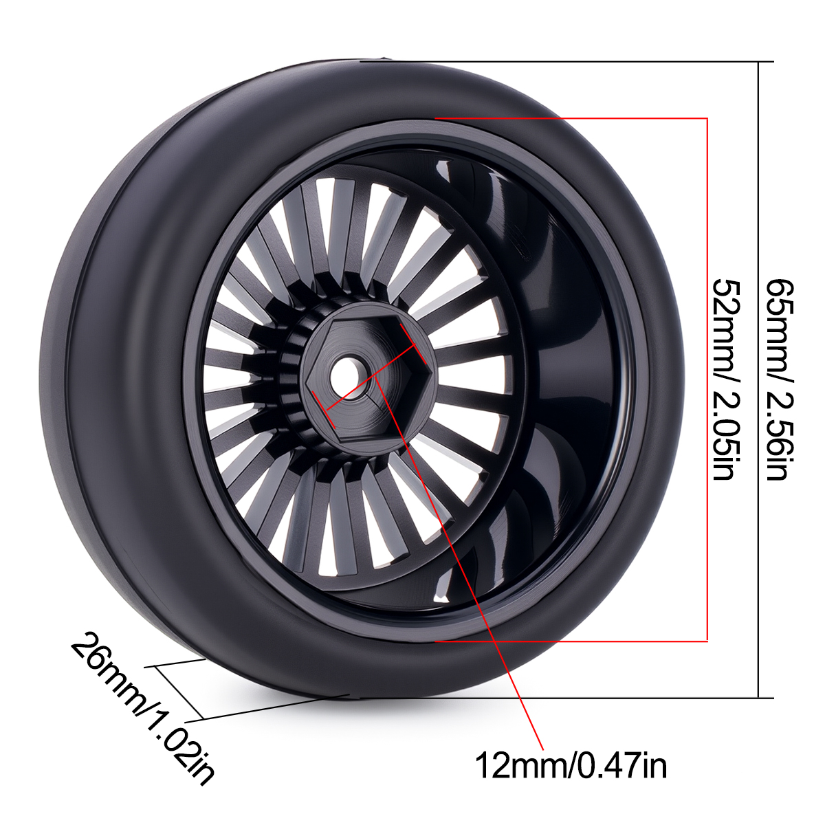 Pre-Glued RC Wheels Tires Set  - Rc Hobby Model 리뷰 및 가격